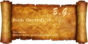 Buch Gertrúd névjegykártya